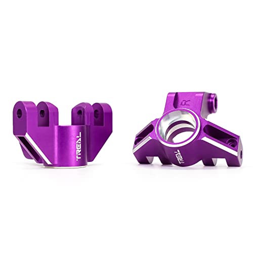 Treal Aluminum 7075 Front Steering Knuckels for Losi LMT (Purple) - color: Purple