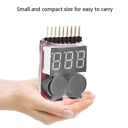 1-8s Lipo Battery Tester, 3pcs/set 1S-8S RC Lipo Battery LED Tester Low Voltage Alarm Buzzer Battery Monitor Checker for Lipl/Li-ion/LiMn/Li-Fe Battery