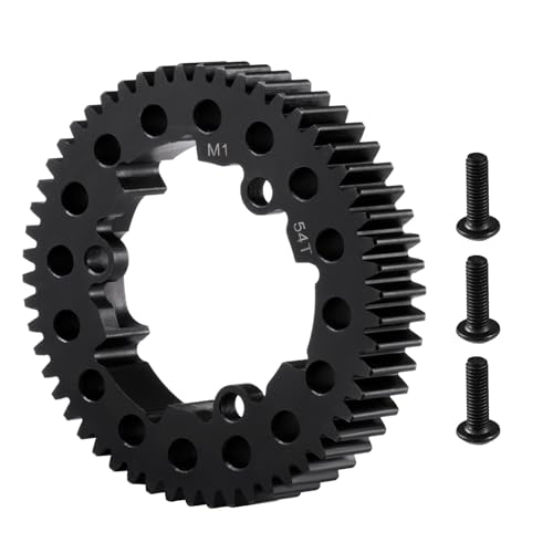 Steel 54T Main Spur Gear M1 for Tra-xxas X-MAXX XRT E-REVO 2.0 New | MAXX XO-1 6S 8S Maxx 4S 1/5 1/6 1/7 1/10 RC Car Upgrade - size: 54T