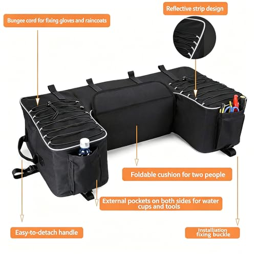 ATV Rear Rack Bag for KTM RC 8 2010-2015, Heavy Duty ATV Rear Rack Storage Bag, ATV Cargo Bag with Large Capacity, Water Resistant Gear Storage for Off Road Travel