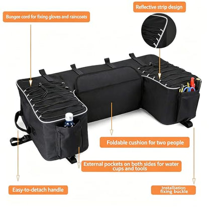 ATV Rear Rack Bag for KTM RC 8 2010-2015, Heavy Duty ATV Rear Rack Storage Bag, ATV Cargo Bag with Large Capacity, Water Resistant Gear Storage for Off Road Travel