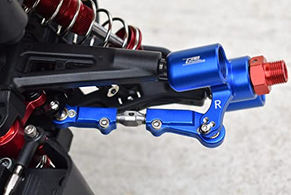 6pc setUpgrades Aluminum+Stainless Steel Adjustable Front Steering Tie Rod Team CORALLY 1/10 SKETER XL4S Brushless Moster Truck C-00191 RC Cars by GPM (red)