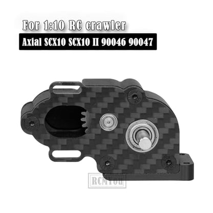 Aluminum LCG Transmission Gearboxes Upgrades Part for SCX10 SCX10 II 90046 90047,RC Crawler Car Alloy Transmission Gearbox Hop Ups,Black - color: Black - Scx10