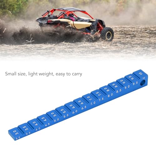RC Ride Height Gauge 1/10, RC Camber Gauge Aluminum Alloy RC Ride Height and Camber Gauge Kit for 1/10 RC Drift Car, 0.1 to 0.4in Adjustment Range (Blue) - color: Blue