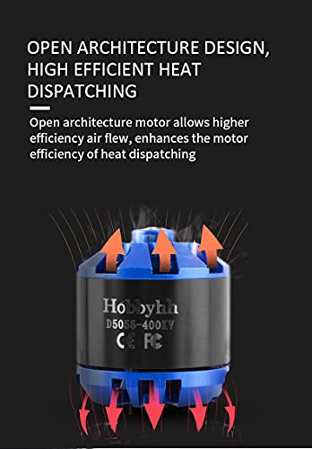 Hobbyhh RC Brushless Motor,5055-400KV 1420W High Efficiency Motor with 4.0mm Banana Plug for RC Aircraft Plane Upgrade Parts - size: 5055-400KV