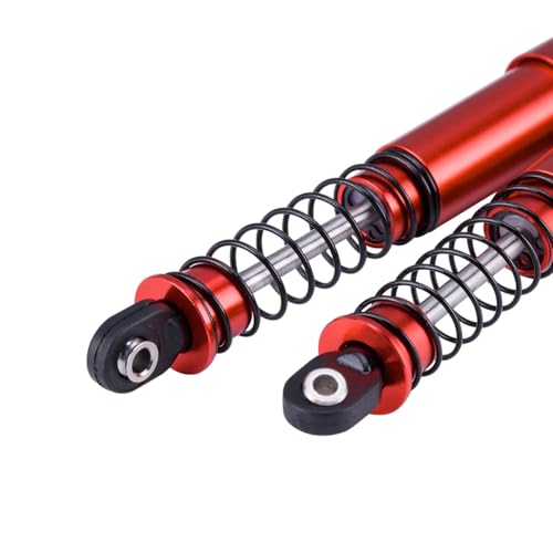RCQQPS 4pcs Aluminum Big Bore Shocks for 1/10 RC Crawler LCG Chassis Gspeed V3 Element Enduro SCX10 TRX4 Gamde R1 Comp Builds DIY (Black 85mm 4pcs) - color: Black 85mm 4pcs