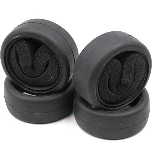 4pcs RC 1/10 On Road Slick Tire Rubber Tyre Fit for 1:10 Touring Drift Car Wheel Rim …
