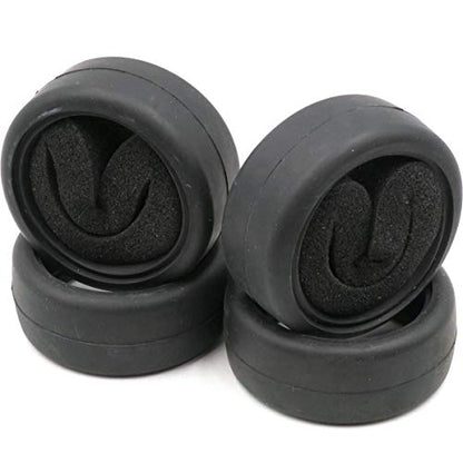 4pcs RC 1/10 On Road Slick Tire Rubber Tyre Fit for 1:10 Touring Drift Car Wheel Rim …