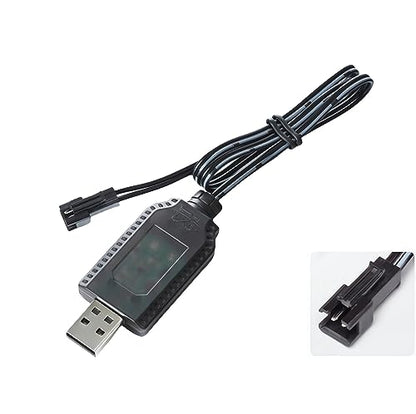 Universal RC Charger Cable with SM-2P Plug Connector for (4-8s) 4.8V 6V 7.2V 8.4V 9.6V Ni-MH/Ni-CD Battery Pack, Compatible RC Car/Boat/Plane/Drone/Tank (9.6V) - size: 9.6V