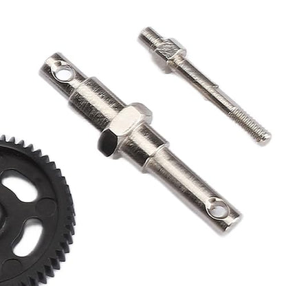 RC Transmission Gear Set, 8Pcs Heavy Duty Steel Gearbox Upgrade for Axial SCX24 1/24 RC Crawler Car, High Performance Metal Gears with Stainless Steel and Copper