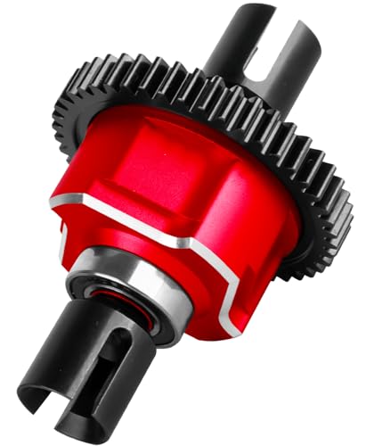 46T Upgrades Part for Sledge 1/8 Center Differential Assembly #9585,Heavy Duty Medium Carbon Steel & Aluminum Alloy RCarmumb RC Truck Replacement Upgrade,Red - color: Red(1set)