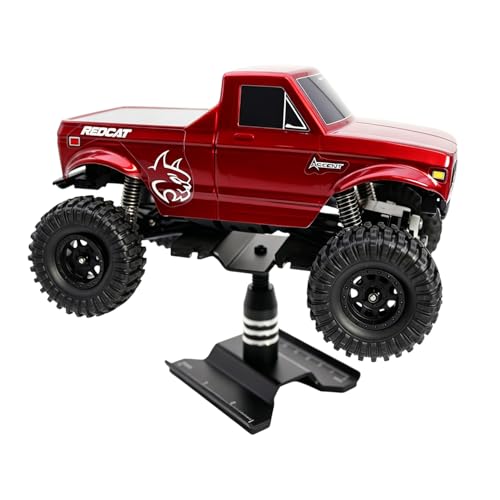 1/30 1/32 Aluminum RC Car Repair Stand Workstation 360° Rotating Tool (Black) | for Axial scx30 Redcat Ascent-32 Crawler Station Kit Display Setup Height Adjustable - color: Black