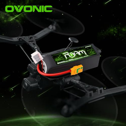 OVONIC 6S Lipo Battery 6000mAh 22.2V 150C with XT90-S Plug for RC Truck Truggy Buggy Tank RC Car Racing Hobby