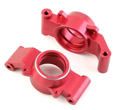 Alloy Rear Hub Carrier #7752 Upgrade Parts for 1/5 X-Maxx Xmaxx 6S 8S RC Monster Truck 2pcs/Set (Red)