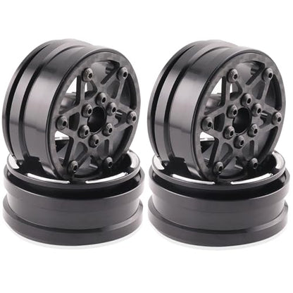 1.9"Aluminum Beadlock Wheel Rims 4PCS Carbon Fiber for 1/10 RC Crawler TRX4 Axial Capra SCX10 VS4-10 Gen8 Upgraded Carbon Fiber 1.9 Beadlock Wheel Rims - style: TXW-LG-E