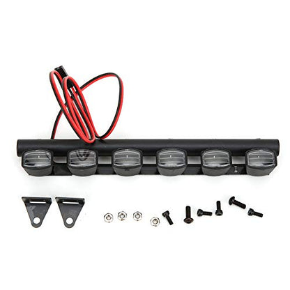 6PCS LED Roof Lights for /10 Scale RC Car SCX10 Crawler, Miniature Light Bar Accessory with Plastic Housing, Service Life, Universal Fit Hobby Grade Model Vehicle Decoration Kit - size: 6 lights