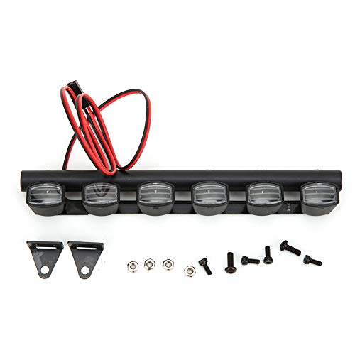6PCS LED Roof Lights for /10 Scale RC Car SCX10 Crawler, Miniature Light Bar Accessory with Plastic Housing, Service Life, Universal Fit Hobby Grade Model Vehicle Decoration Kit - size: 6 lights