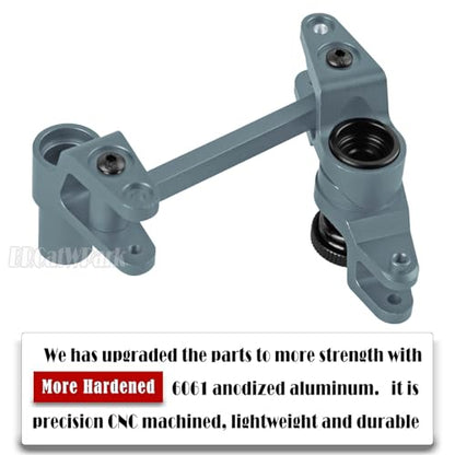 Aluminum Tie Rod & Servo Horn Upgrades Part for 1/10 WideMaxx/X-Maxx,RC Fixed Link Steering Servo Arm,RC Truck Mode #89086-4,#89076-4,Titanium - color: Titanium - (Tie Rod & Servo)