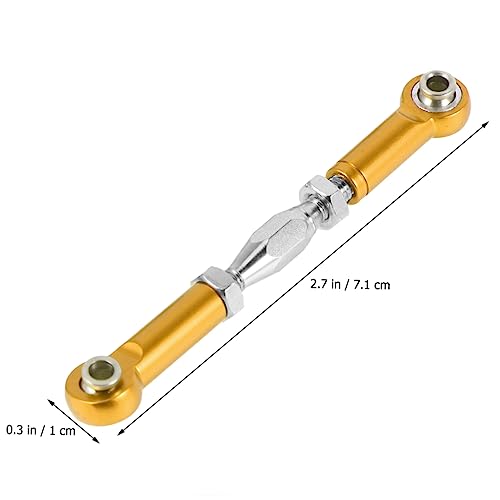 Vaguelly 6pcs Aluminum Rc Car Rod Linkages Turnbuckle Extension for Rc Truck Buggy Steering Upgrade Parts - color: Yellow