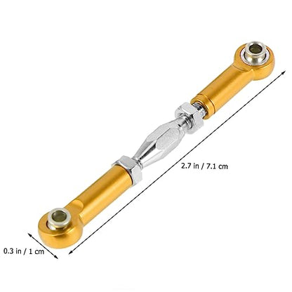 Vaguelly 6pcs Aluminum Rc Car Rod Linkages Turnbuckle Extension for Rc Truck Buggy Steering Upgrade Parts - color: Yellow