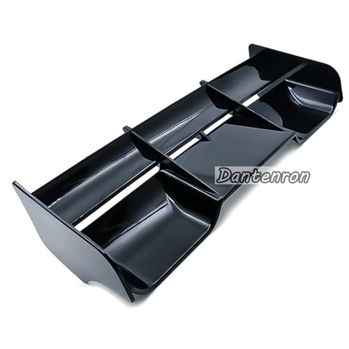 1/8 RC Car Force Rear Spoiler High Down Force Body Wing Tail Compatible with 1:8 Scale RC Off Road Short Course Truck Buggy Racing Car (Black) - color: Black