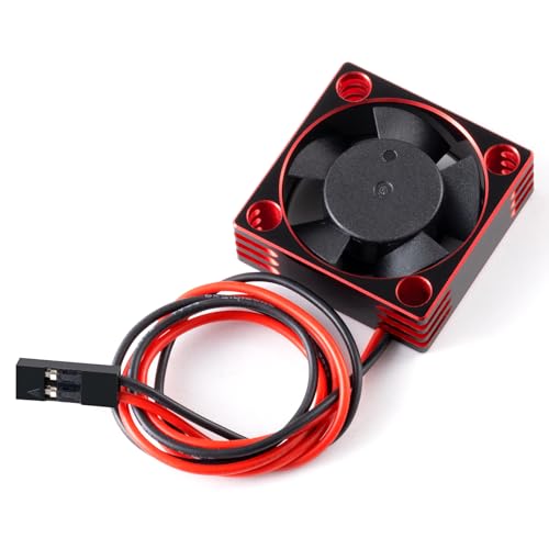 Universal RC Motor ESC Cooling Fan, High Speed Dissipation 30mm*30mm Aluminium Alloy RC Electric Motor Cooling Fan Universal Fit for RC Car Fan Mount Hole 24mm