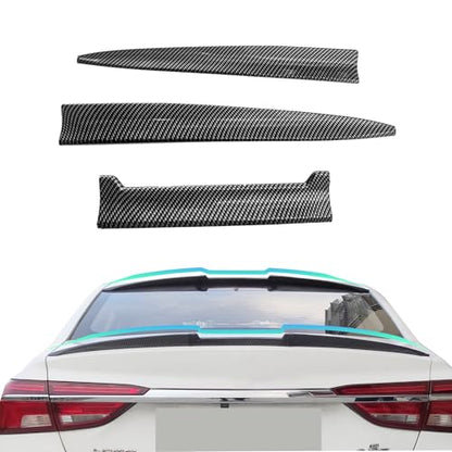 Universal Carbon Fiber Pattern Spoiler for Sedan, Coupe, Hatchback | 3-Section Adjustable & Cuttable | No-Drill Installation with 3M Tape | 40-55 Inches - color: Carbon fiber black
