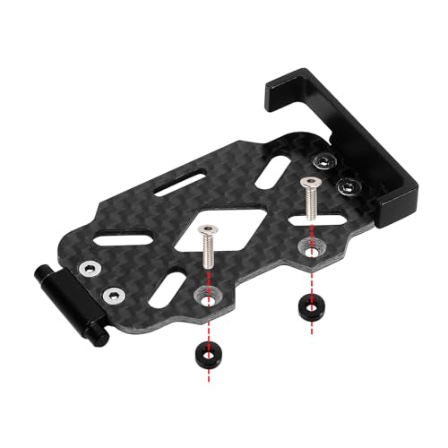 INJORA LCG Carbon Fiber Chassis Frame Kit with Battery Tray for 1/18 TRX4M - size: B
