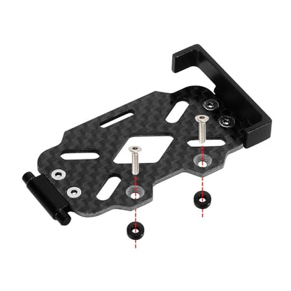 INJORA LCG Carbon Fiber Chassis Frame Kit with Battery Tray for 1/18 TRX4M - size: B