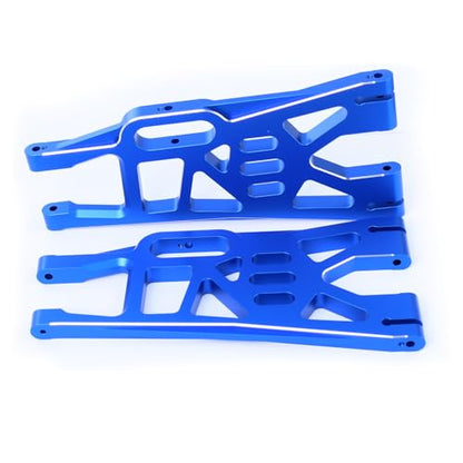 Aluminum Front Upper & Lower Suspension Arms Upgrades Set for 1/5 X-Maxx XMaxx RC Car (Blue) - color: Blue