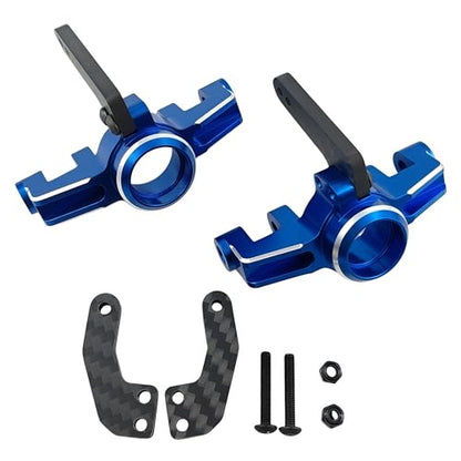 Front Steering Knuckles Caster Blocks for ARRMA Mojave Kraton 4S (Blue) | Aluminum,1/8,1/10,Outcast,BLX,ARA330792,Front Hubs,CNC Machined,High Strength,Precision Fit,Wear Resistant,RC Upgrade - color: Blue