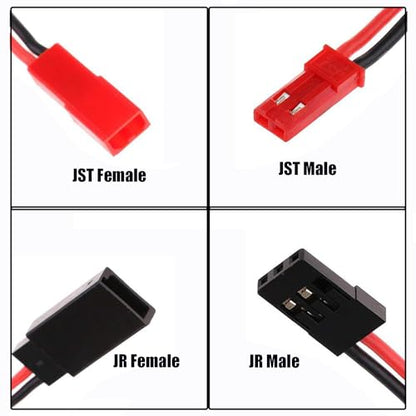 5 Pairs JST Plug to JR Connector Male Female Cable 10cm Servo Adapter Wire for RC Plane Helicopter Car (JST to JR-10pcs) - color: JST to JR-10pcs