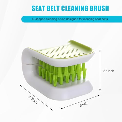 Car Seat Belt Cleaning Brush, U-Shaped Double Sided Bristle Scrubber Tool, Multifunctional Foldable Closed Safety Belt Washing Brush for Seatbelts Chopsticks Forks Knives Spoons (1 PCS) - color: 1 PCS