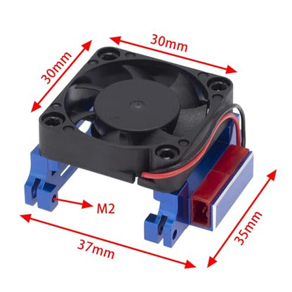 RC Spare Part Compatible with Slash for Stampede for Rustler for VXL for Traxxas 3s 1/10 RC Cars Parts Aluminum ESC Radiator Fan for 3340 Cooling System