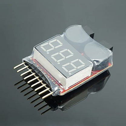 3pce RC Voltage Display Battery Low Alarm Buzzer BX100 1S-8S Meter Tester Lipo Battery Monitor for RC Car Drone Helicopter