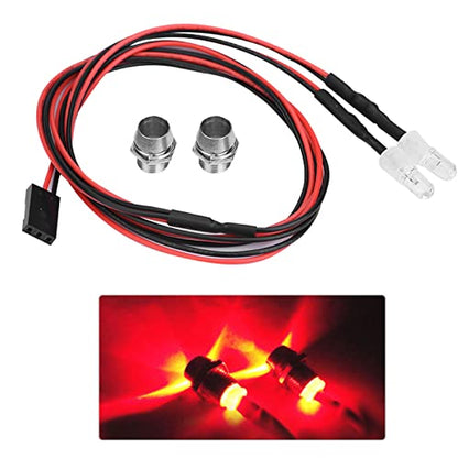 5mm Headlights/Taillight Kit RC Accessory LED Lights for 1/10 Model Drift Car Vehicle(12-red Light), plplaaoo 2PCS RC LED Light Kits,, rc lights rc led lights scx24 lights rc car headlights rc dr