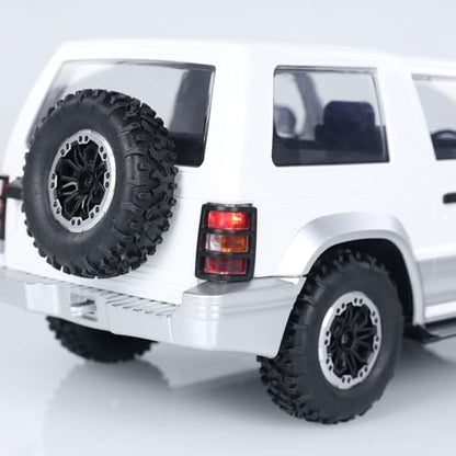 4WD 1/14 4X4 Wireless Control Off-Road Vehicles RC Crawler Car Model LDRC LD1297 Light System Motor Servo ESC Hobby Model(White) - color: White