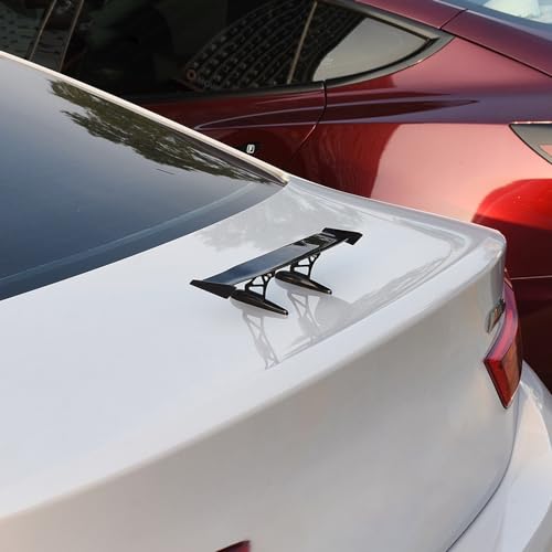 Mini Spoilers for Cars 11.8Inch Universal Auto Car Tail Wing Black Texture Cool Decoration Non-Punching Tiny Trunk Spoiler Automotive Exterior Accessories RC Car Modified Parts - style: Black