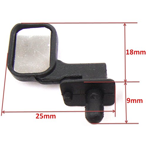 RC 1/10 Body Shell Cover Accessories Side Mirrors Set Black x 2