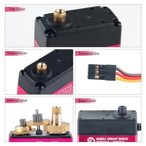 20KG RC Servo RDS3218 Digtal Servo 270°Waterproof Robot Arm Servo High Torque Dual Ball Bearing Full Metal Gear Servo with U Mounting Bracket for RC Car Robot DIY 1/8 1/10 - size: 20KG 270°