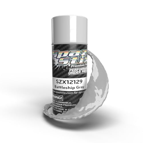 3.5oz Can Aerosol Enamel Paint in Battleship Gray by Spaz Stix