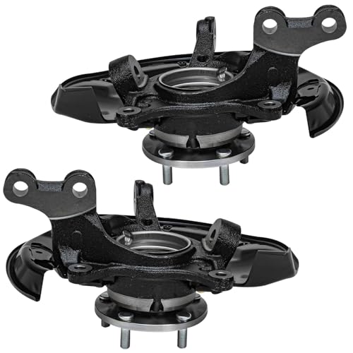 Detroit Axle - Front 4pc Steering Knuckles Kit for 10-15 Lexus RX350 RX450h | 2008-2017 Toyota Highlander, Steering Knuckles & Wheel Bearing Hubs Outer Tie Rods 2009 2010 2011 2012 2013 2014 2015 2016 - size: 4SU50508/Kit