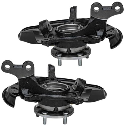 Detroit Axle - Front 4pc Steering Knuckles Kit for 10-15 Lexus RX350 RX450h | 2008-2017 Toyota Highlander, Steering Knuckles & Wheel Bearing Hubs Outer Tie Rods 2009 2010 2011 2012 2013 2014 2015 2016 - size: 4SU50508/Kit