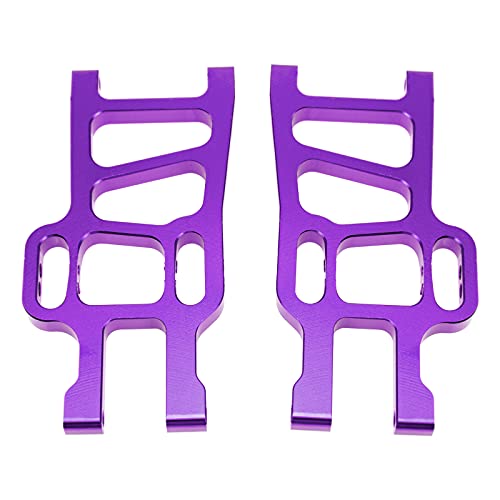 Metal Front Lower Suspension Arm Upgrade Part 08005 Compatible with Redcat Racing HSP 94111 1/10 RC Car Truck (Purple) - color: Purple