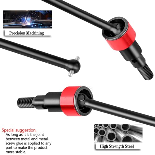 Upgrade Parts for 1/16 Mojave GROM 223S DSC 4X4 RTR,RC Shock& Arms&Drive Shaft CVD&Steering Knuckle Kit&Shock Tower&Adjustable Links&Steering Block&RC Gearbox&Sway Bar Kit,Red - color: Red(for 1/16)