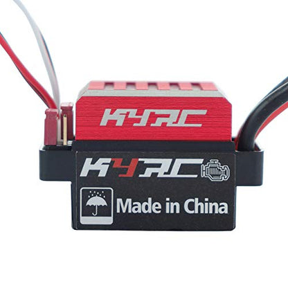 RC Car 60A Brushed ESC Electric Speed Controller 6V/2A BEC Compatible with traxxas TRX-4 TRX-6 D90 HSP Tamiya Axial SCX10 1/10 RC Truck, Buggy, Short Course Truck,Rock Crawler and Tank
