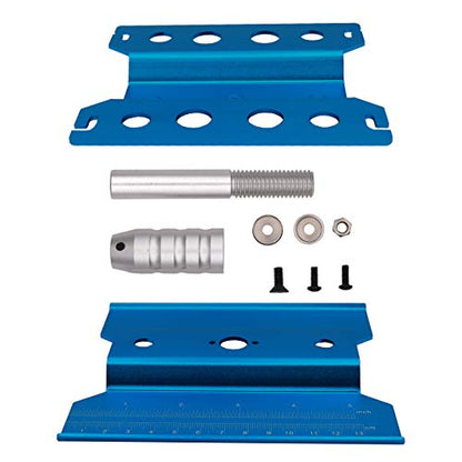 RC Car Work Stand Repair Workstation Aluminum Alloy 360 Degree Rotation Lift Or Lower for 1/8 1/10 1/12 Scale RC Rock Trucks Buggies Crawler Car (Blue)