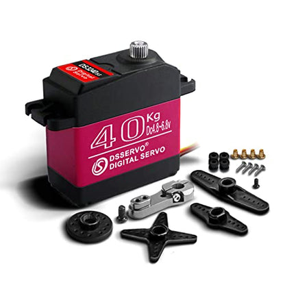 ZOSKAY 40kg RC Servo High Torque Metal Gear Standard Digital Servo 6.8V for 1/8 1/10 RC Cars (40kg 180 Degree)