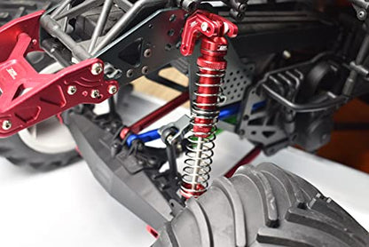 GPM for 1/8 LMT 4WD Solid AXLE Monster Truck Aluminum Front/Rear Adjustable Spring DAMPERS (130MM) -4PC Set (Gray)