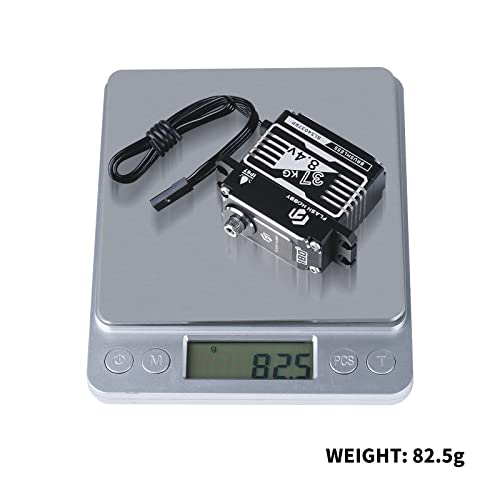 37KG Brushless Servo, 8.4V High Torque Servo, IP67 Waterproof RC Crwaler Servo Compatible with Sanwa SSR/ NB4/ Futaba for 1/8 1/10 Scale RC Crawler Cars, Trucks or Robotic Parts(180°)